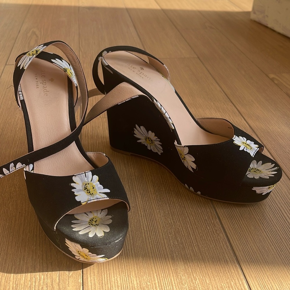 Kate spade ankle wrap platform sandal heels